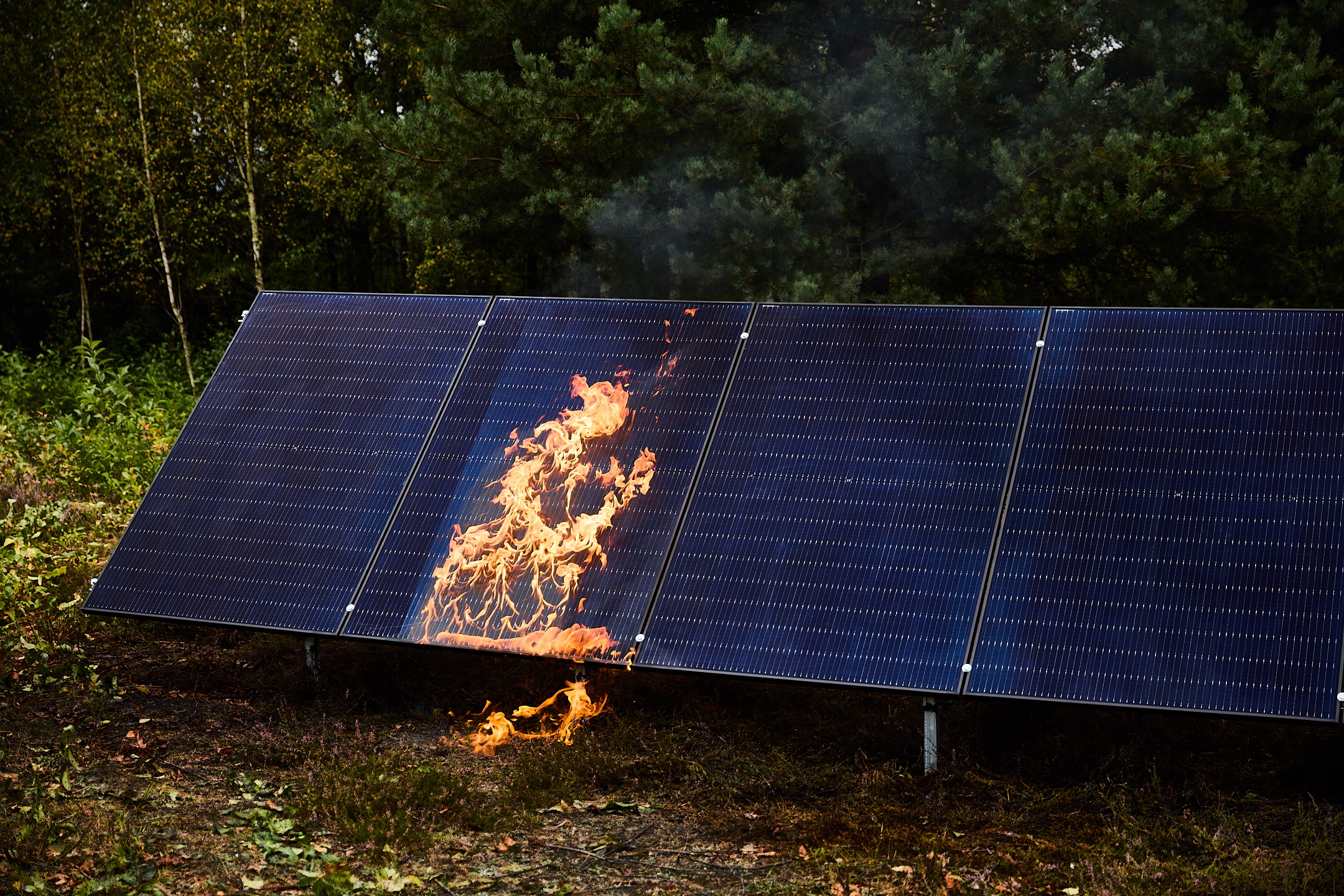 pożar instalacji fotowoltaicznej