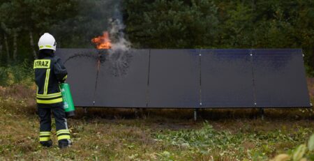 pożar paneli fotowoltaicznych