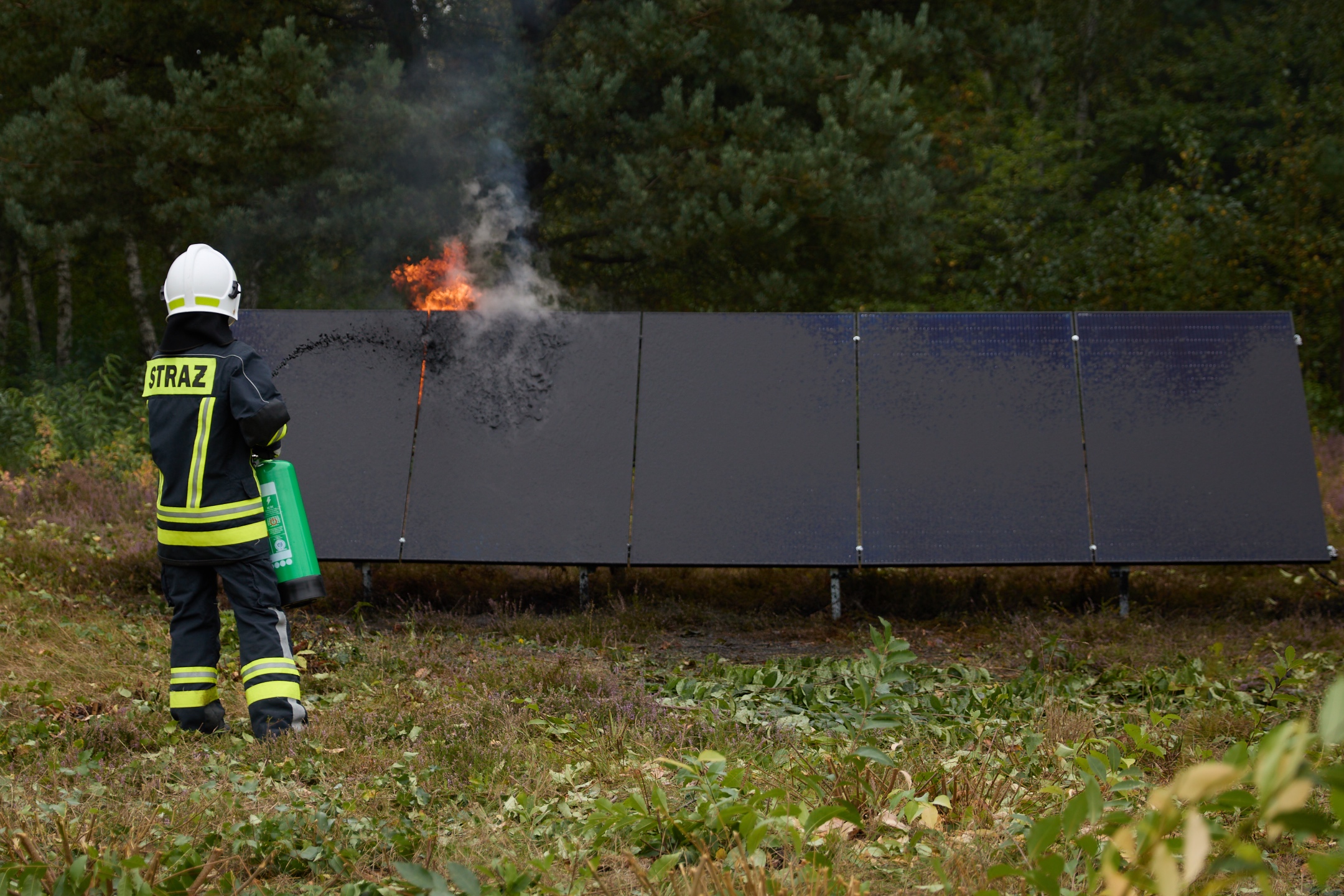 pożar paneli fotowoltaicznych